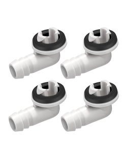 Buy 4Pcs Air Conditioner Drain Hose Elbow Fitting Connector with Rubber Ring Fit for Mini-Split AC Unit and Window Air Conditioning Unit, AC Drain Hose Adapter (0.6 Inch 15mm) in Saudi Arabia