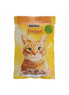 Buy Friskies Chicken Chunks Gravy Wet Food Pouch 85 Grams in Egypt