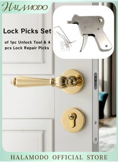 اشتري Idea Lock Pick Padlock Lockpicking Door Opener Lock Picks Set of 1pc Unlock Tool & 4pcs Lock Repair Picks for Professional Locksmiths and Beginners في السعودية