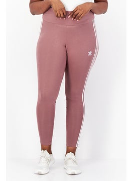 Buy Women Plus Size Running Sweatpants, Mauve/White in UAE