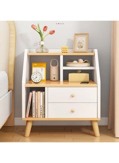 اشتري Nightstand with Drawers Night Stand Modern Bedside Tables End Table Side Tables for Bedroom, Living Room, Dorm, Office في الامارات