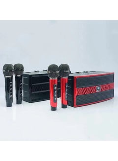 Buy YS-202 Dual Wireless Microphone Portable Bluetooth Wireless Karaoke Speaker in UAE