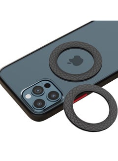 اشتري 2 Pcs Phone Magnetic Ring, Compatible with Magsafe Wireless Charger for iPhone 13/ 13 Pro/ Mini/ Pro Max/ 12 and Huawei Receiver Car Metal Ring Sticker في الامارات