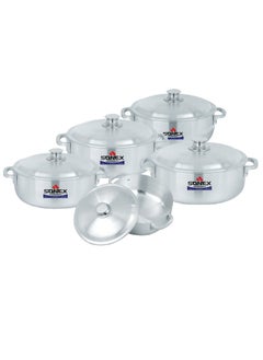 اشتري Sonex Imperial Set 2x6 Premium Cookware Bundle, Even Heating Distribution, Heavy Weight, High Quality Metal Finish, Durable Long Lasting Construction, Set of 5 (4,5.5,8.5,12.5,15.5) Ltr في الامارات