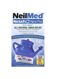 Buy NasaFlo  Neti Pot  1 Pot And 50 Premixed Packets in UAE