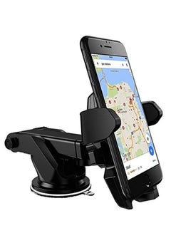 Buy Easy One Touch Car Dashboard And Windshield Mount Phone Holder Black in UAE