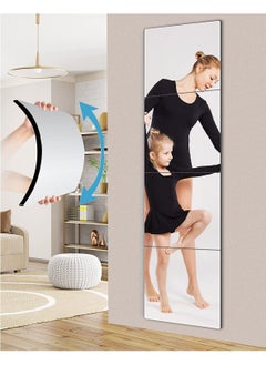 Buy Acrylic Mirror Wall Stickers 30x30cm 4pcs in UAE