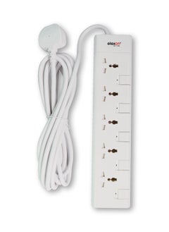 اشتري Power Extension Socket with ESMA Certified,  Elexon 5-Way; 5-MTR. Multi Device Extension Cord for Home & Office (EL 903S) في الامارات