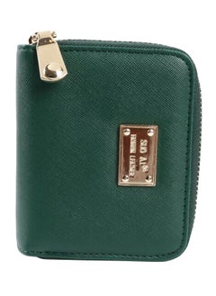 Buy Lather Mini Bifold Wallet Green in UAE