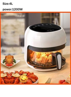 Buy 4L 1200W Visual Air Fryer Household Small Oven No Oily French Fries Machine Mini Integrated Multifunctional Electric Fryer in Saudi Arabia