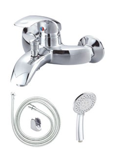 Buy Single Lever Bath Shower Mixer Silver in UAE