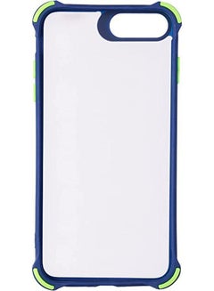 اشتري Fashion Case Silicone Slim Back Cover with Protective Edges iPhone 7 Plus & iPhone 8 Plus, Grey and Blue في مصر