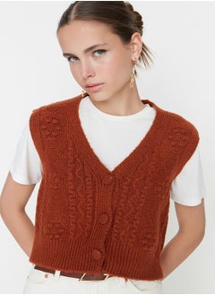 Buy Camel Soft Textured Knitwear Sweater TWOAW22BZ0033 in Egypt