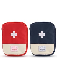 Buy Mini First Aid Bag Portable Travel First Aid Kit Empty for Car Cycling Marathon Running Outdoor Camping Hiking Travel Emergency Travel Home Office Red Blue in UAE