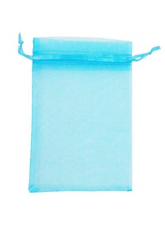 اشتري 50Pcs 8X12 Inches Large Drawstring Organza Bags Decoration Festival Wedding Party Favor Gift Candy Toys Makeup Pouches (Aqua Blue) في الامارات