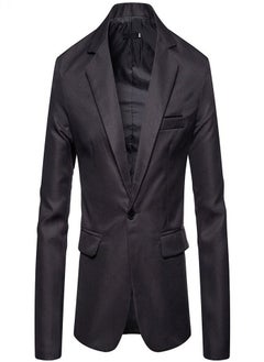 اشتري Men's British Fashion Solid Casual Blazer في الامارات