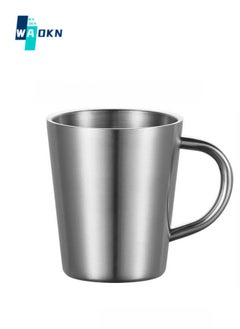 Buy High-quality Stainless Steel Water Cup for Office and Home Drinking Coffee and Milk, Suitable for Ice and Hot Drinks Travel Mug (Silver) in UAE