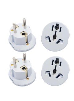 Buy ECVV [4-Piece]Plug Converter, UAE, USA, EU, UK, AU, CN to KSA/EU/Germany Socket, Travel Adapter, Universal Socket Travel Adaptor for Business Trip Holiday Hotel Airport for Cell Phone, Laptop in Saudi Arabia