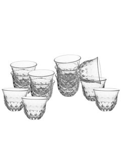 Buy A set of Saudi coffee cups of pure and pure glass consisting of 12 cups in Saudi Arabia