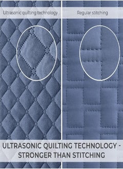 Buy Mellanni Twin Coverlet Bedspread Set - Twin Bedding Cover with Sham - Ultrasonic Quilting Technology - 2 Piece Twin Quilt Set - Bedspreads & Coverlets (Twin, Medallion Blue) in UAE