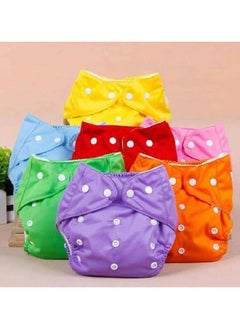 اشتري 2 Pieces of Pampers Alternative - Adjustable and Reusable Cloth Diapers Multicolour في مصر