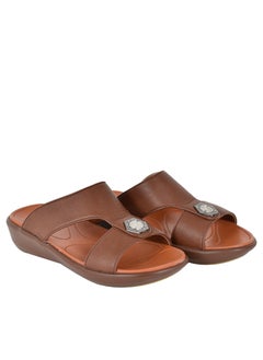 Buy Mens Ferrini Arabic Sandals Brown in UAE