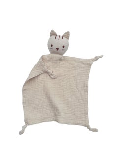 Buy Baby Cloth Comfort Towel Cute Cat With Sensory Teether in Saudi Arabia