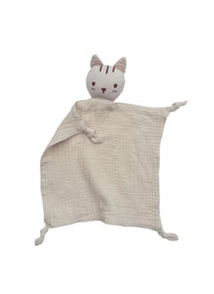 Buy Baby Cloth Comfort Towel Cute Cat With Sensory Teether in Saudi Arabia