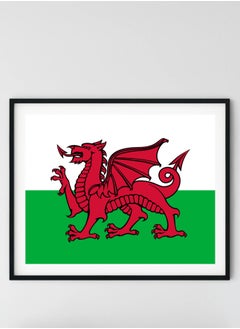 اشتري Wales Country Flag Poster with Frame 21x30cm في الامارات