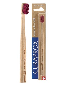 Buy Curaprox Toothbrush CS Wood - Ultra-Soft Toothbrush for adults with 4440 CUREN® Bristles & sustainable beech wood. in UAE