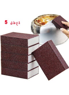 Buy Nano Carborundum Sponge, 5PCS Emery Sponge Brush Clean Eraser Scrub, Kitchen Magic Cleaning Sponge For Removing Rust Cleaning Pots And Pans, Kitchen Cleaner Tool in UAE