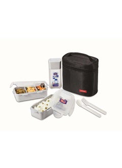 اشتري L&L Lunch Box 3-Piece Black Bag And Spoon/Fork Set في الامارات