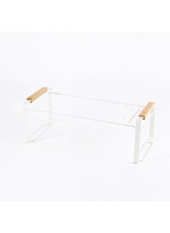 اشتري Tavis Stack Storage Rack, White & Beige - 40.4x18.6 cm في الامارات