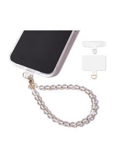 Buy Phone Wrist Straps, Beaded Phone Wristlet Strap with Natural Gemstone for Women Girls, Hands-Free Wrist Lanyard for Phone, Fit Almost All Phone Cases in Saudi Arabia