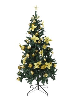 اشتري Silvia Decorated Christmas Tree, Green & Gold – 180 cms في الامارات