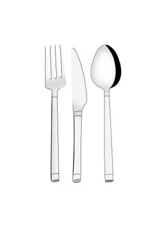 Buy Serenk Barcelona 18-Piece 18/10 Stainless Steel Cutlery Set - Polished Finish, Durable Flatware for Elegant Dining in UAE