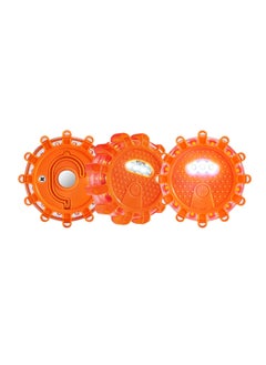 اشتري 3 Pack LED Road Flares Emergency Lights Roadside Safety Beacon Disc Flashing Warning Flare Kit, with Magnetic Base Hook for Car Truck Boats, 9 Flash Modes (Batteries Not Included) في السعودية