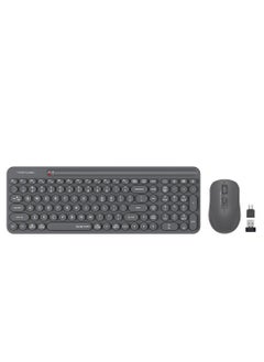 Buy Fstyler Wireless QuietKey 2-Zone Keyboard Mouse Combo FG3300 Air2, Desk+Air Dual Functions Multimedia Player Controller, Anti Sleep Mode, Mouse Screen Capture, Operating System Swap , Grey in UAE