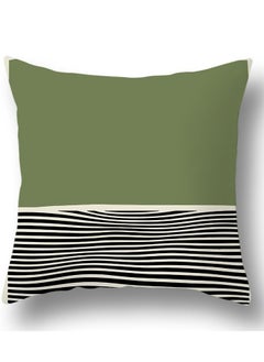 Buy Green abstract geometric print pillowcase pillow cover 45*45cm in UAE