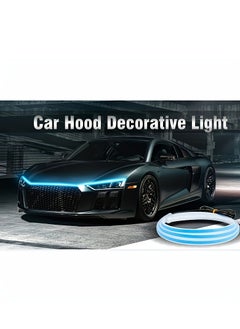 اشتري Car Hood LED Strip Lights 70IN Dynamic Exterior Car LED Light Flexible Headlight Waterproof RGB Hood Glow Light 12V Daytime Running Lights for Cars SUVs Trucks(White) في السعودية