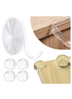 Buy Edge Corner Protector Set, 4Pack Clear Baby Proofing Guards, Soft Silicone Bumper Strip 32.8ft with Round Child Edge Protector for Cabinets, Tables, Furniture in UAE