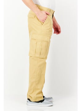 اشتري Men Regular Fit Solid Cargo Pant, Beige في الامارات