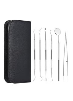 اشتري ORiTi 6-piece Mirror Odontoscope Tooth Scraper Waxing Carving Kit for Dental Care Silver 0.185kg في الامارات