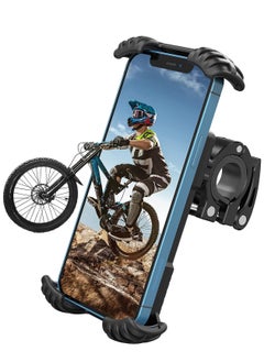 Buy Bike Phone Holder, Adjustable Bike Phone Mount Bicycle Motorcycle Phone Holder Mount - 360° Rotatable Anti-shake Super Stable Mountain Bike Holder Accessories for 4.7" to 7.0" Smartphones in Saudi Arabia