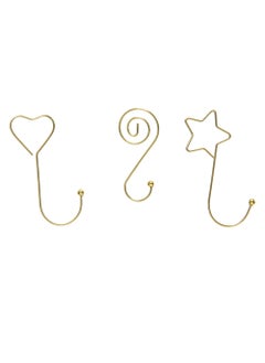 اشتري Christmas Bauble Hangers Iron Light Gold Assorted Design 1 Piece في الامارات