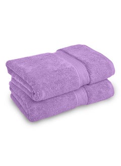 Buy Set of 2 Egyptian Cotton Towels, Purple in Saudi Arabia