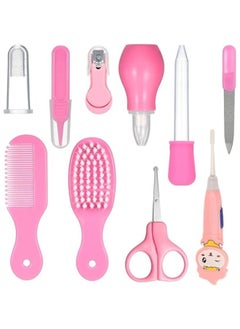 Buy 10 Piece Baby Grooming Set, Baby & Newborn Health Care Supplies, Baby Nail Clippers, Scissors, Comb and Hair Brush, Nose Cleaner, Safe for Babies, Toddlers and Nursing. in Egypt