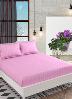 اشتري Pastel Pink Extra Deep Pocket Bed Sheet Cotton 3 Piece Sheet Set 150x200+20cm في الامارات