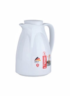 اشتري Vacuum Flask With Double Wall Glass 600 Ml  Wide Mouth With Anti-Leakage Cap Double Walled Travel Mug  White Color في السعودية