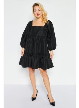 Buy Women Solid Mini Dress, Black in UAE